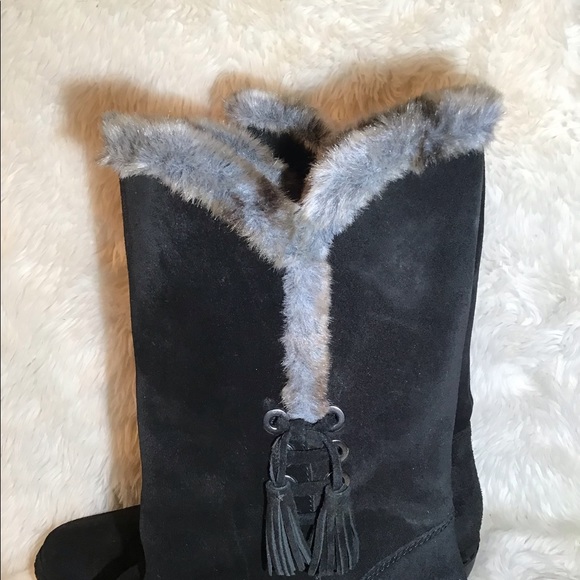 Stuart weitzman black faux suede boots size 9 - Picture 6 of 8